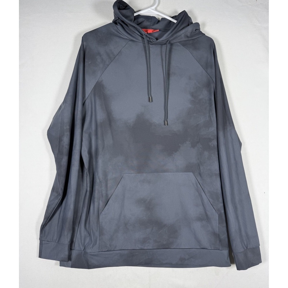 Redvanly Hicks Pullover Tuxedo Gray Marbled Hoodie Men's Medium Camo Stretch EUC